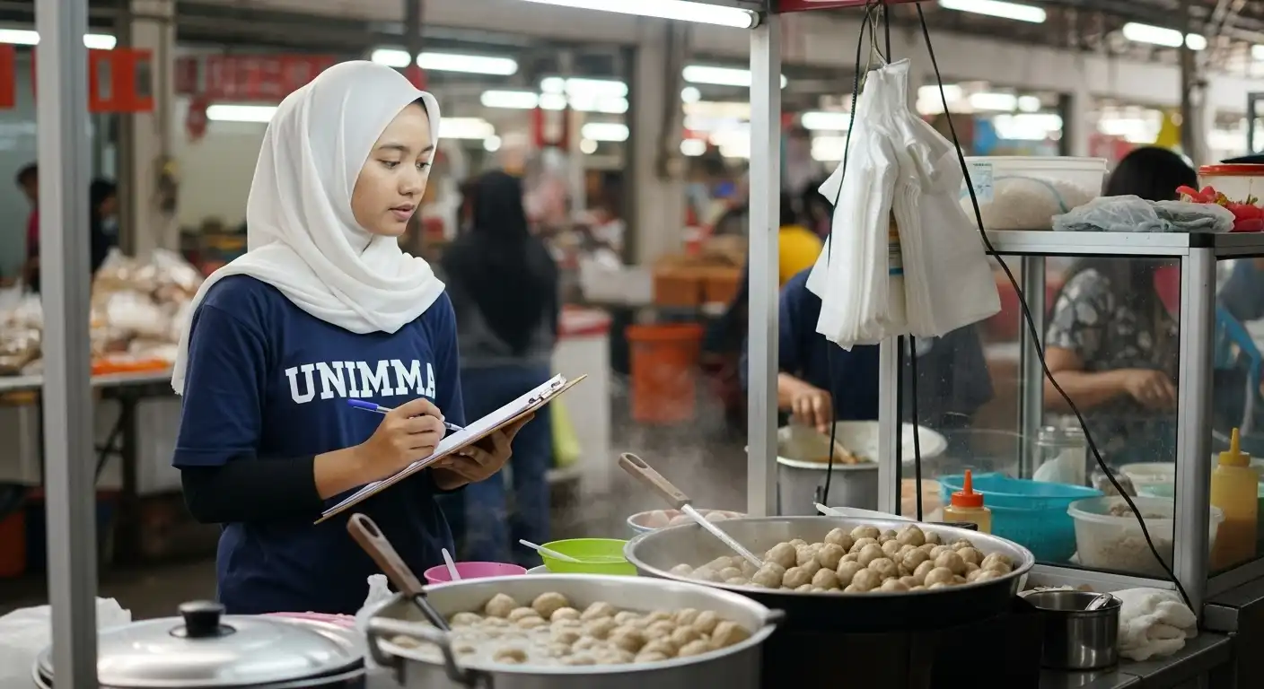 Mahasiswi D3 Farmasi UNIMMA Ungkap Keamanan Bakso Pasar Tradisional: Negatif Boraks!
