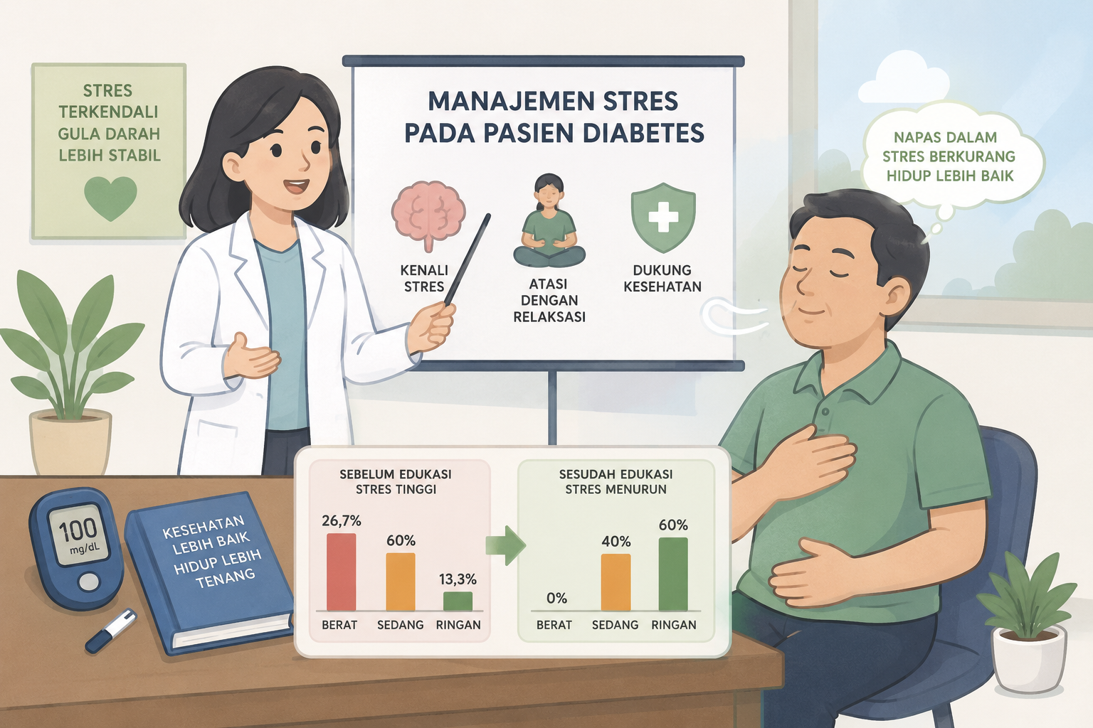 Edukasi Manajemen Stres Terbukti Ampuh Turunkan Tingkat Stres Penderita Diabetes