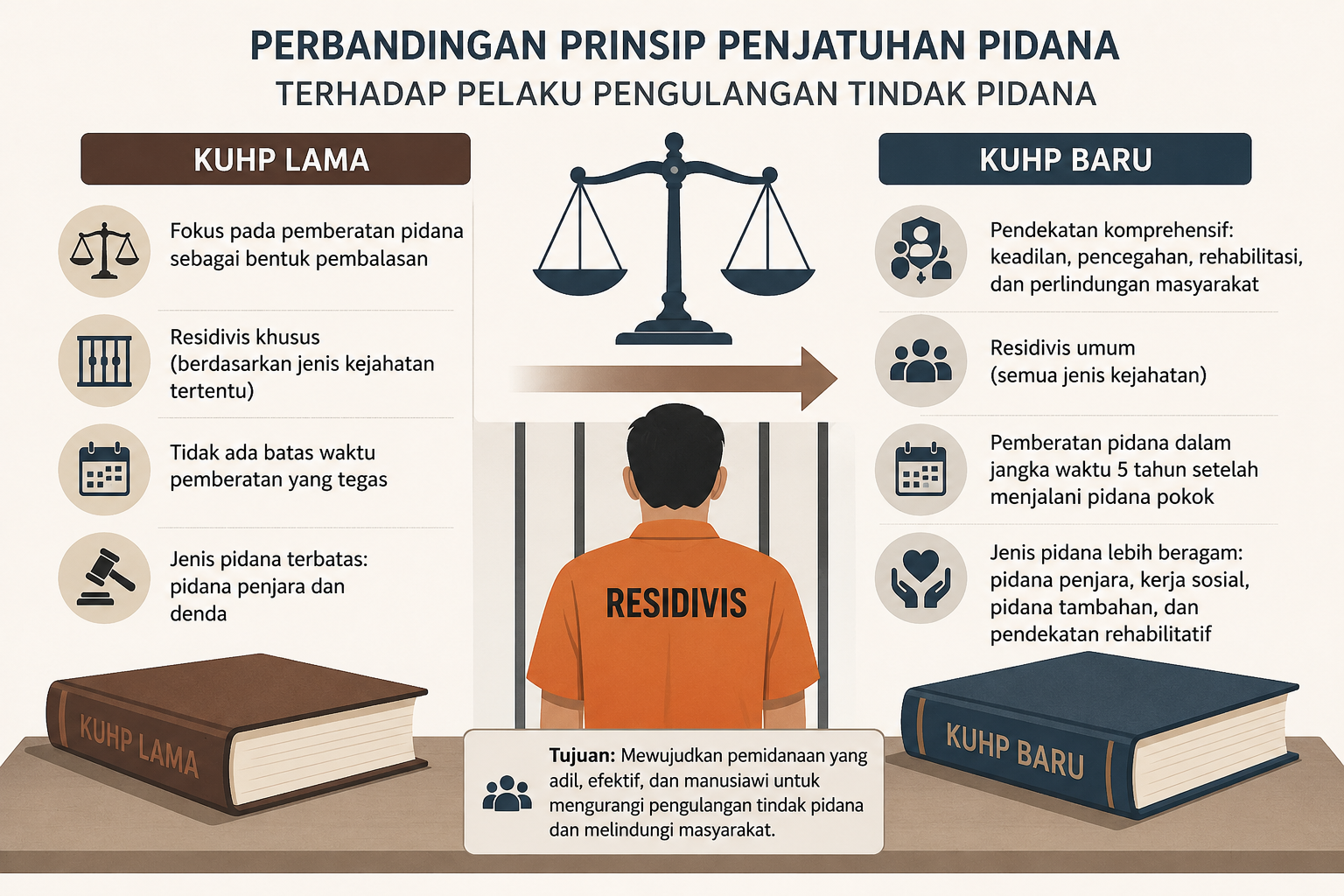 Riset Hukum Terbaru: Begini Perubahan Arah Pemidanaan Residivis dalam KUHP Baru