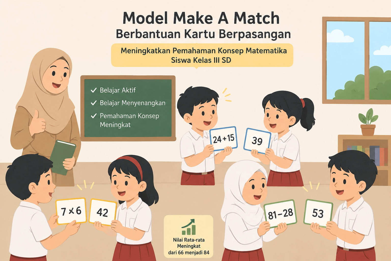 Riset Pendidikan Terbaru: Model Make A Match Jadi Solusi Tingkatkan Pemahaman Matematika Siswa SD