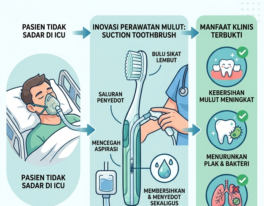 Terbukti Efektif, Penggunaan Suction Toothbrush Pangkas Risiko Infeksi Paru Pasien Kritis di ICU