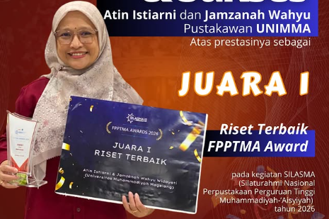 Pustakawan UNIMMA Raih Juara 1 Kategori Riset Terbaik pada FPPTMA Awards 2026