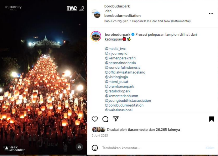 Strategi Digital Marketing Instagram @Borobudurpark Terbukti Dongkrak Daya Tarik Wisata Candi Borobudur