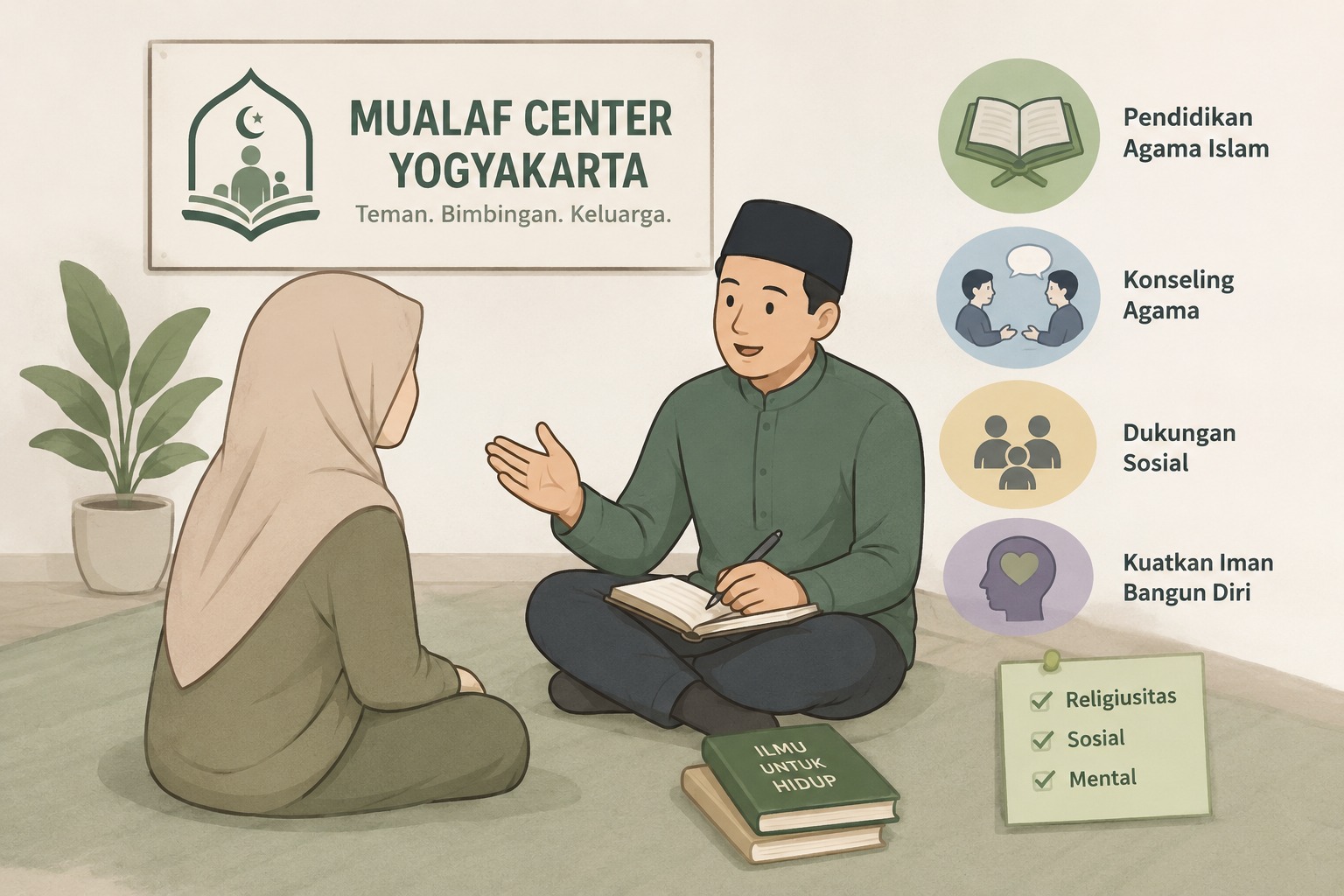 Penelitian Ungkap Pendampingan Mualaf di Yogyakarta, Konseling Agama Jadi Kunci Menguatkan Iman