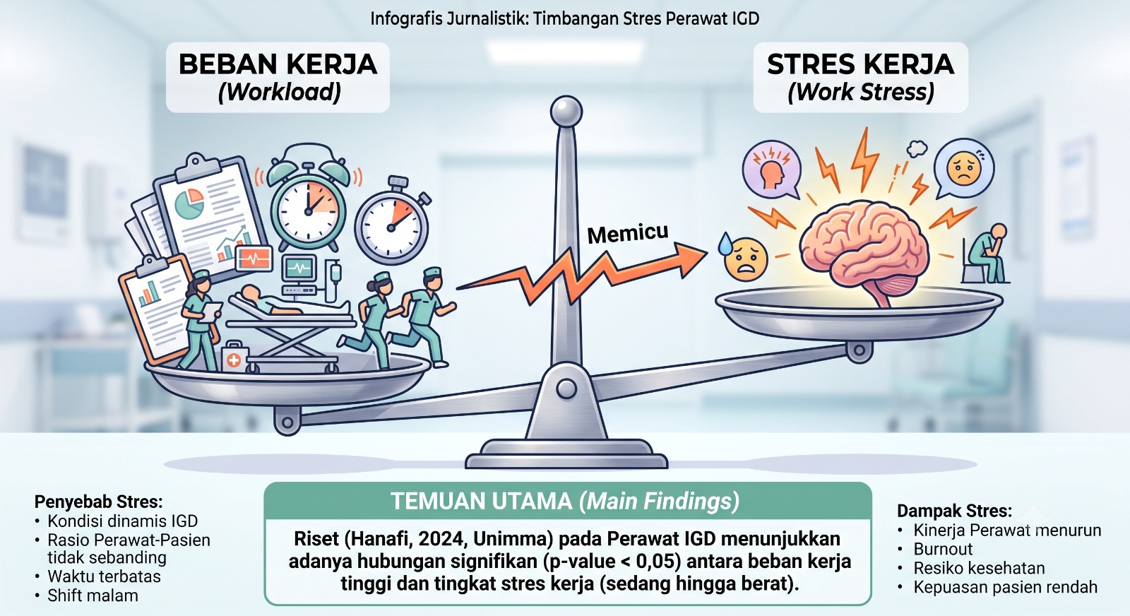Mengurai Tekanan di Garda Terdepan: Mengapa Beban Kerja Perawat IGD Memicu Stres Akut?
