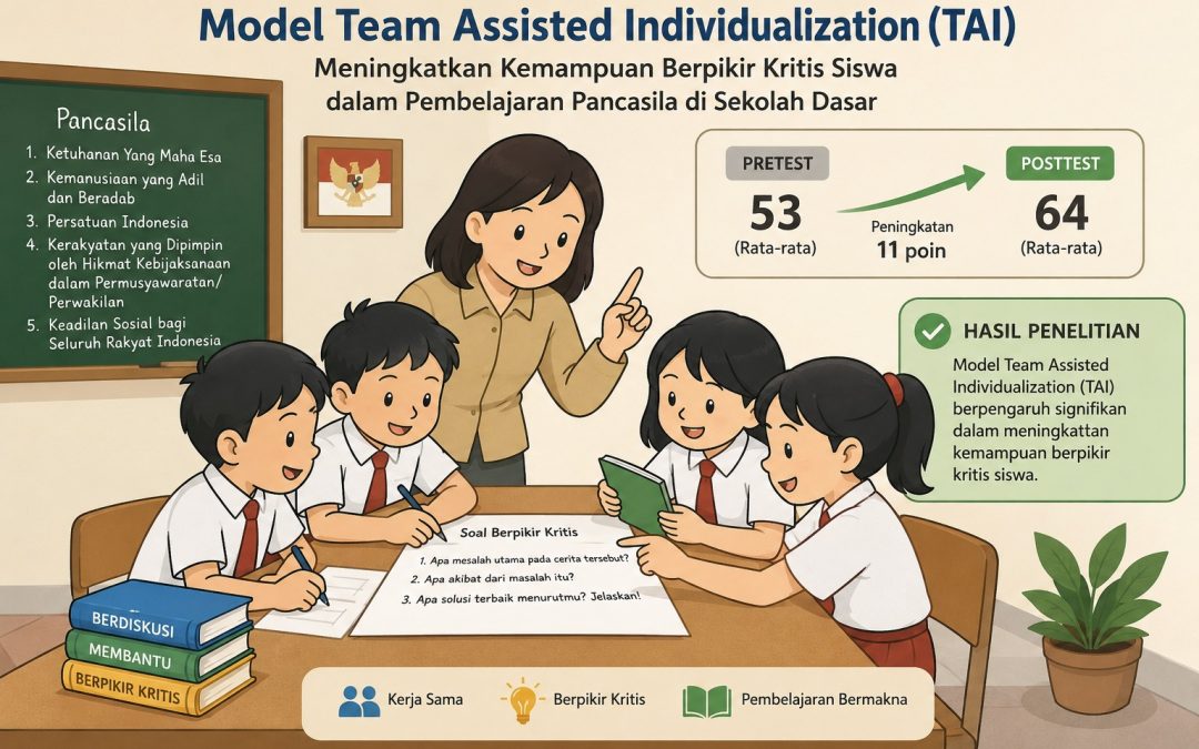 Model Team Assisted Individualization Terbukti Tingkatkan Kemampuan Berpikir Kritis Siswa SD pada Pembelajaran Pancasila