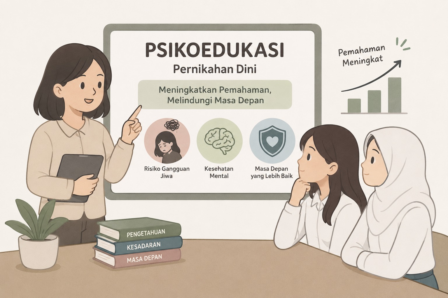 Psikoedukasi Dinilai Efektif Tingkatkan Kesadaran Remaja Putri tentang Risiko Gangguan Jiwa Akibat Pernikahan Dini