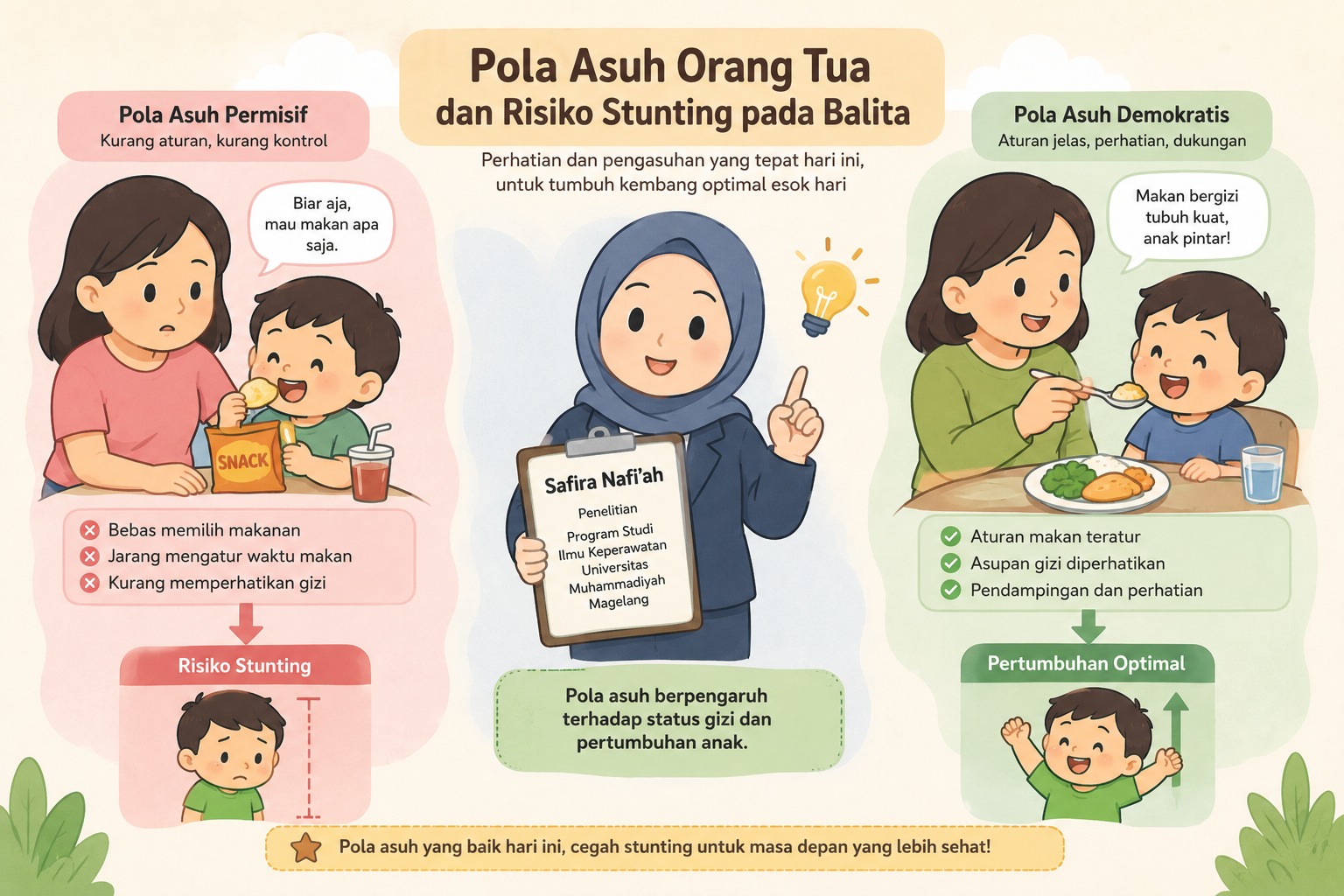 Bahaya Pola Asuh Longgar: Riset Temanggung Ungkap Sikap Permisif Orang Tua Picu Stunting pada Balita