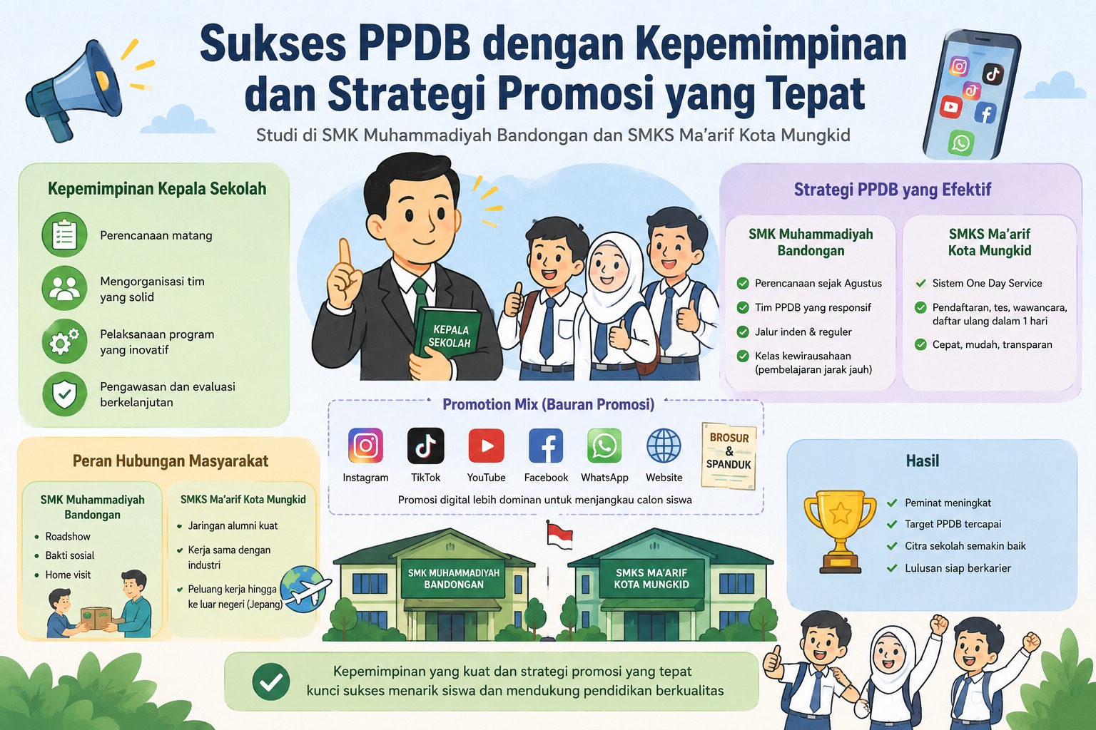 Rahasia SMK Swasta di Magelang Diburu Siswa Baru: Strategi Kepemimpinan dan Bauran Promosi Modern